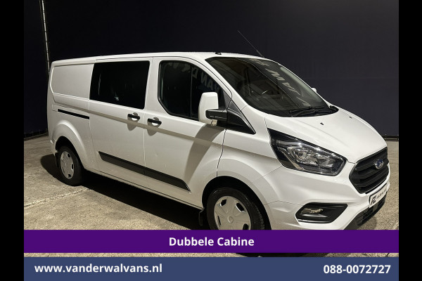 Ford Transit Custom 2.0 TDCI 131pk Automaat L2H1 Dubbele Cabine Euro6 Airco | 6-Zits | Camera | Navigatie | Apple Carplay | LED Cruisecontrol, Android Auto, Trekhaak, Stoelverwarming, Verwarmde voorruit, Parkeersensoren