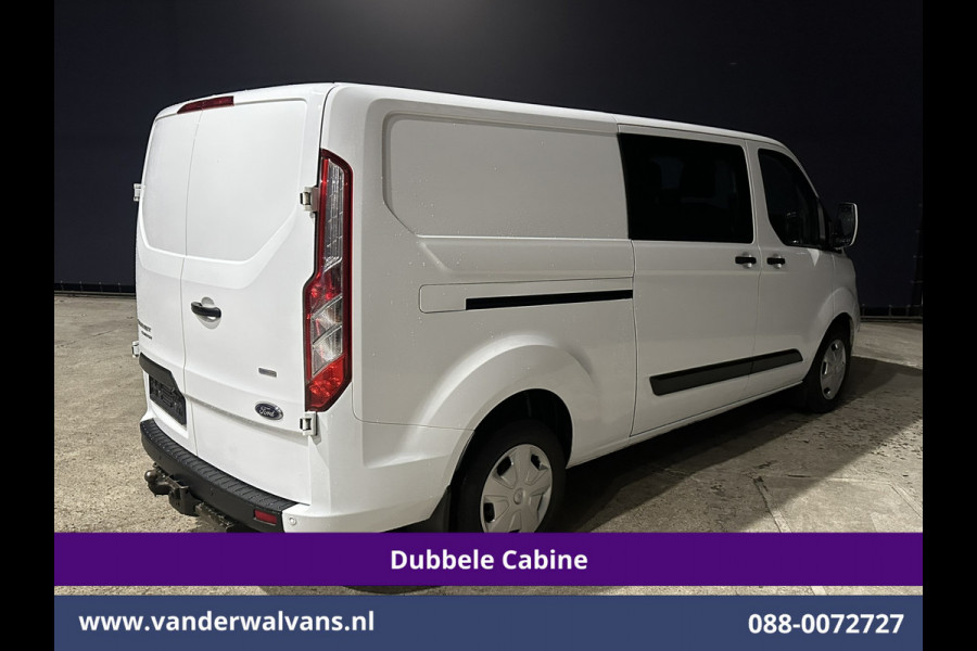 Ford Transit Custom 2.0 TDCI 131pk Automaat L2H1 Dubbele Cabine Euro6 Airco | 6-Zits | Camera | Navigatie | Apple Carplay | LED Cruisecontrol, Android Auto, Trekhaak, Stoelverwarming, Verwarmde voorruit, Parkeersensoren