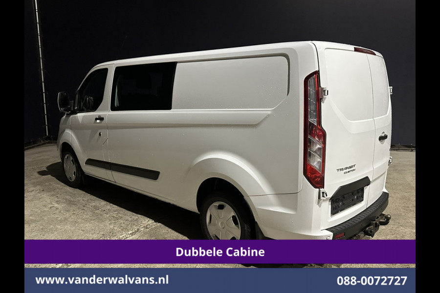 Ford Transit Custom 2.0 TDCI 131pk Automaat L2H1 Dubbele Cabine Euro6 Airco | 6-Zits | Camera | Navigatie | Apple Carplay | LED Cruisecontrol, Android Auto, Trekhaak, Stoelverwarming, Verwarmde voorruit, Parkeersensoren
