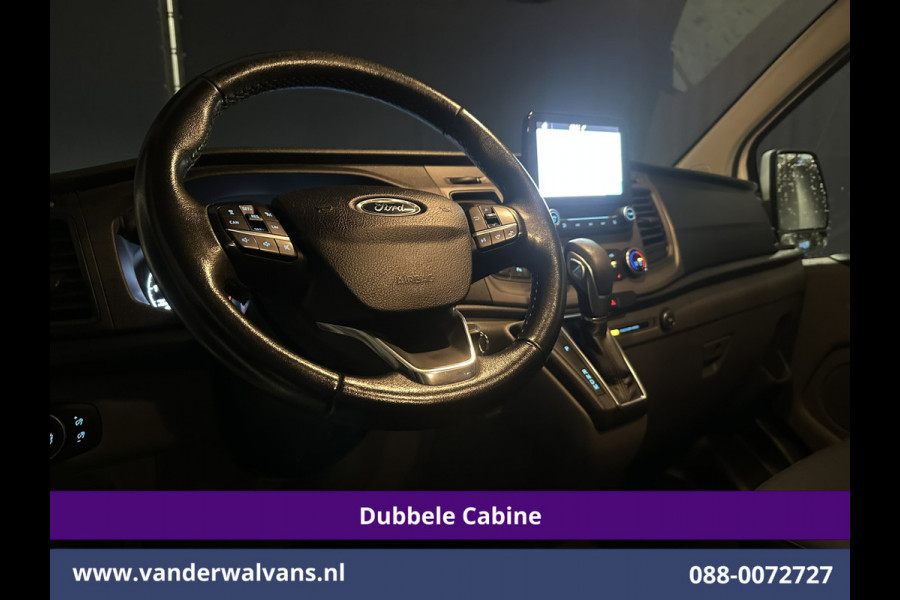 Ford Transit Custom 2.0 TDCI 131pk Automaat L2H1 Dubbele Cabine Euro6 Airco | 6-Zits | Camera | Navigatie | Apple Carplay | LED Cruisecontrol, Android Auto, Trekhaak, Stoelverwarming, Verwarmde voorruit, Parkeersensoren