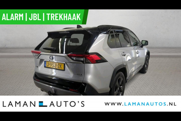 Toyota RAV4 2.5 Hybrid 218pk Bi-Tone | Alarm JBL CarPlay Halfleder Trekhaak ECC Nav 18" LMV ACC Camera Metallic | Hybrid Voorschoten