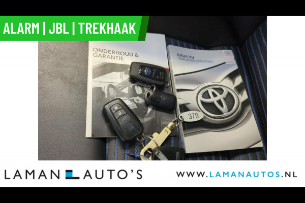Toyota RAV4 2.5 Hybrid 218pk Bi-Tone | Alarm JBL CarPlay Halfleder Trekhaak ECC Nav 18" LMV ACC Camera Metallic | Hybrid Voorschoten
