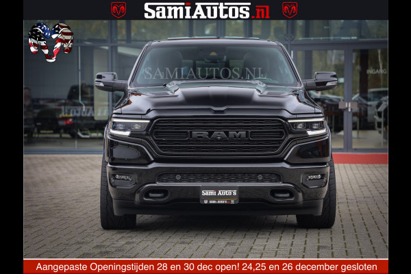 Dodge Ram 1500 LIMITED NIGHT | FEUL WHEELS | BOM VOL | 5.7 V8 4x4 | TOP STAAT | DUBBELE CABINE | MWK | XB9 | HUD | Deze RAM is momenteel in gebruik door ons. Gelieve ons te informeren indien u de pick-up wenst te bezichtigen.