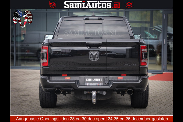 Dodge Ram 1500 LIMITED NIGHT | FEUL WHEELS | BOM VOL | 5.7 V8 4x4 | TOP STAAT | DUBBELE CABINE | MWK | XB9 | HUD | Deze RAM is momenteel in gebruik door ons. Gelieve ons te informeren indien u de pick-up wenst te bezichtigen.
