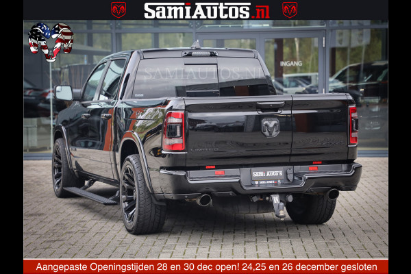 Dodge Ram 1500 LIMITED NIGHT | FEUL WHEELS | BOM VOL | 5.7 V8 4x4 | TOP STAAT | DUBBELE CABINE | MWK | XB9 | HUD | Deze RAM is momenteel in gebruik door ons. Gelieve ons te informeren indien u de pick-up wenst te bezichtigen.