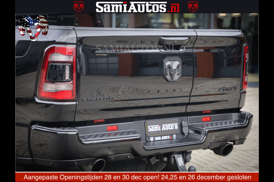 Dodge Ram 1500 LIMITED NIGHT | FEUL WHEELS | BOM VOL | 5.7 V8 4x4 | TOP STAAT | DUBBELE CABINE | MWK | XB9 | HUD | Deze RAM is momenteel in gebruik door ons. Gelieve ons te informeren indien u de pick-up wenst te bezichtigen.
