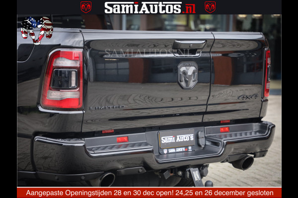 Dodge Ram 1500 LIMITED NIGHT | FEUL WHEELS | BOM VOL | 5.7 V8 4x4 | TOP STAAT | DUBBELE CABINE | MWK | XB9 | HUD | Deze RAM is momenteel in gebruik door ons. Gelieve ons te informeren indien u de pick-up wenst te bezichtigen.