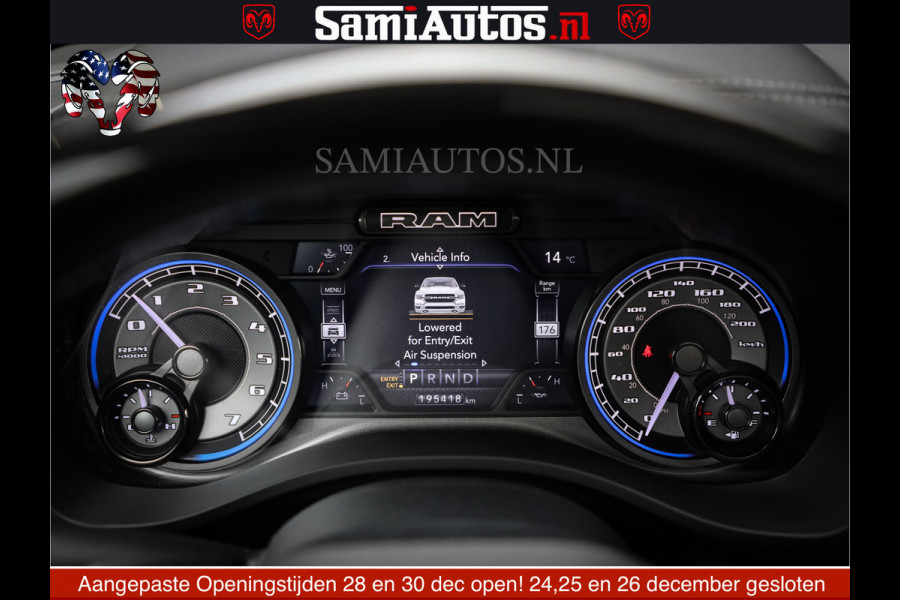 Dodge Ram 1500 LIMITED NIGHT | FEUL WHEELS | BOM VOL | 5.7 V8 4x4 | TOP STAAT | DUBBELE CABINE | MWK | XB9 | HUD | Deze RAM is momenteel in gebruik door ons. Gelieve ons te informeren indien u de pick-up wenst te bezichtigen.