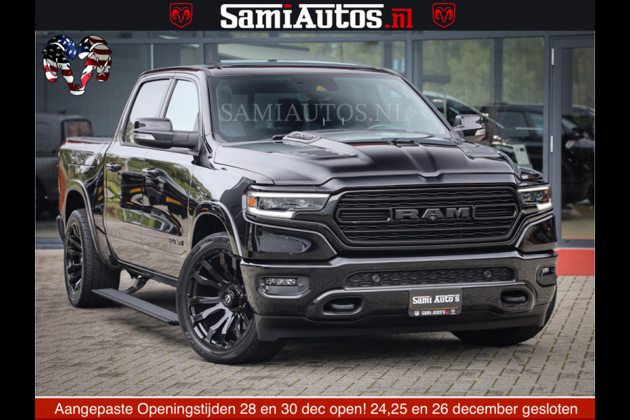 Dodge Ram 1500 LIMITED NIGHT | FEUL WHEELS | BOM VOL | 5.7 V8 4x4 | TOP STAAT | DUBBELE CABINE | MWK | XB9 | HUD | Deze RAM is momenteel in gebruik door ons. Gelieve ons te informeren indien u de pick-up wenst te bezichtigen.