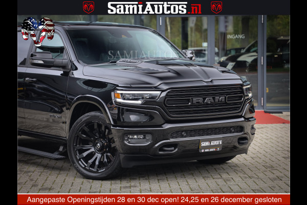 Dodge Ram 1500 LIMITED NIGHT | FEUL WHEELS | BOM VOL | 5.7 V8 4x4 | TOP STAAT | DUBBELE CABINE | MWK | XB9 | HUD | Deze RAM is momenteel in gebruik door ons. Gelieve ons te informeren indien u de pick-up wenst te bezichtigen.