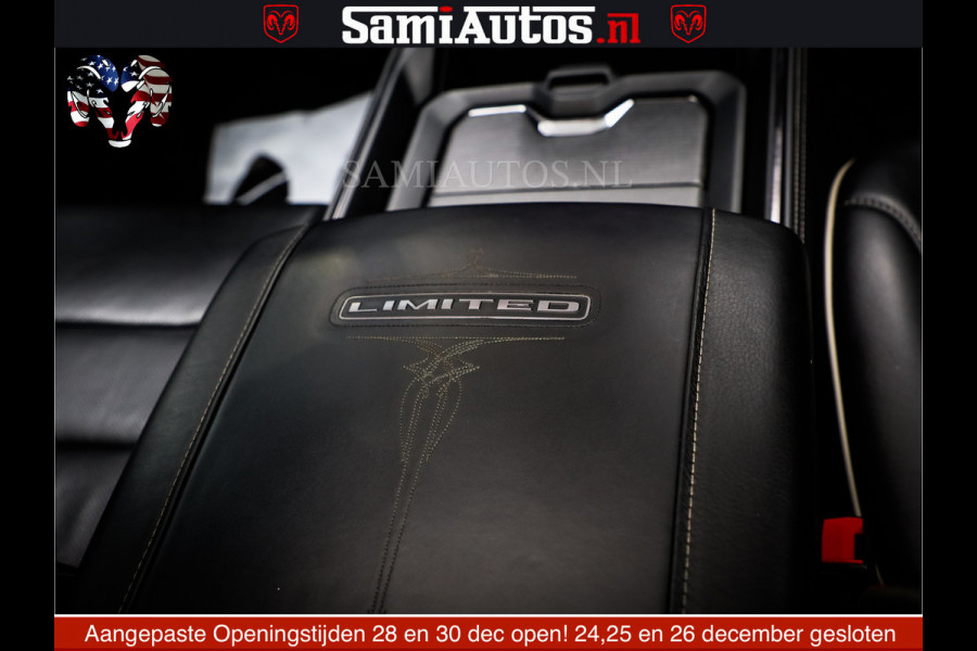 Dodge Ram 1500 LIMITED NIGHT | FEUL WHEELS | BOM VOL | 5.7 V8 4x4 | TOP STAAT | DUBBELE CABINE | MWK | XB9 | HUD | Deze RAM is momenteel in gebruik door ons. Gelieve ons te informeren indien u de pick-up wenst te bezichtigen.