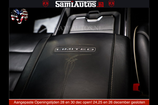 Dodge Ram 1500 LIMITED NIGHT | FEUL WHEELS | BOM VOL | 5.7 V8 4x4 | TOP STAAT | DUBBELE CABINE | MWK | XB9 | HUD | Deze RAM is momenteel in gebruik door ons. Gelieve ons te informeren indien u de pick-up wenst te bezichtigen.