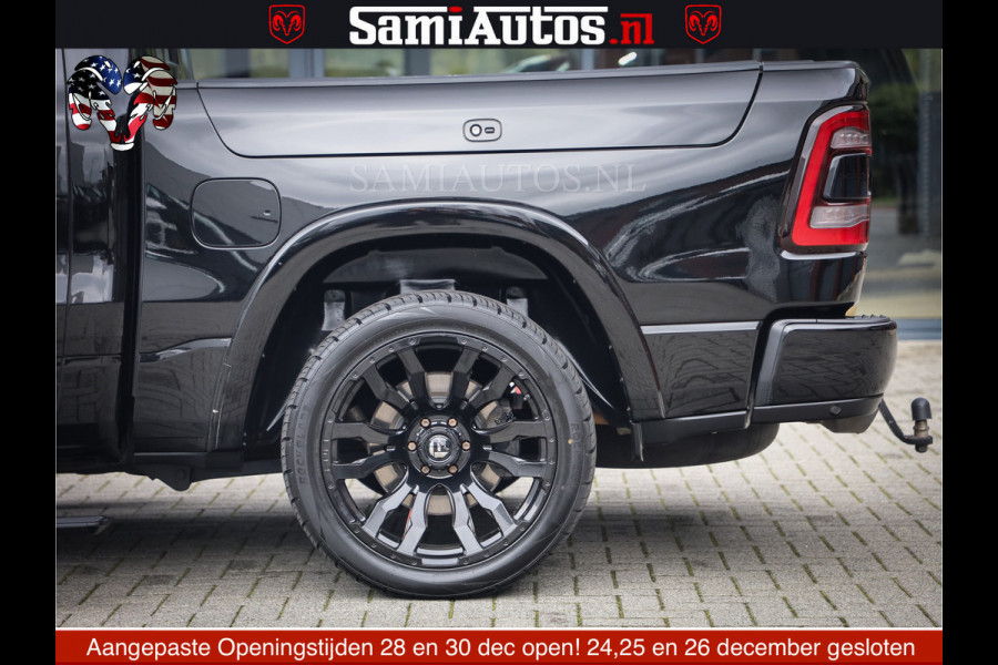Dodge Ram 1500 LIMITED NIGHT | FEUL WHEELS | BOM VOL | 5.7 V8 4x4 | TOP STAAT | DUBBELE CABINE | MWK | XB9 | HUD | Deze RAM is momenteel in gebruik door ons. Gelieve ons te informeren indien u de pick-up wenst te bezichtigen.