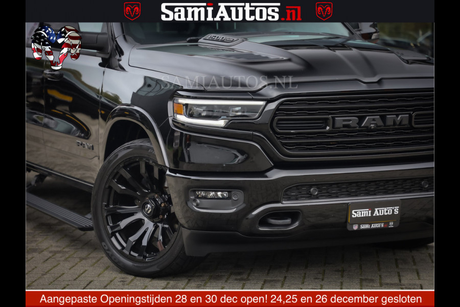 Dodge Ram 1500 LIMITED NIGHT | FEUL WHEELS | BOM VOL | 5.7 V8 4x4 | TOP STAAT | DUBBELE CABINE | MWK | XB9 | HUD | Deze RAM is momenteel in gebruik door ons. Gelieve ons te informeren indien u de pick-up wenst te bezichtigen.