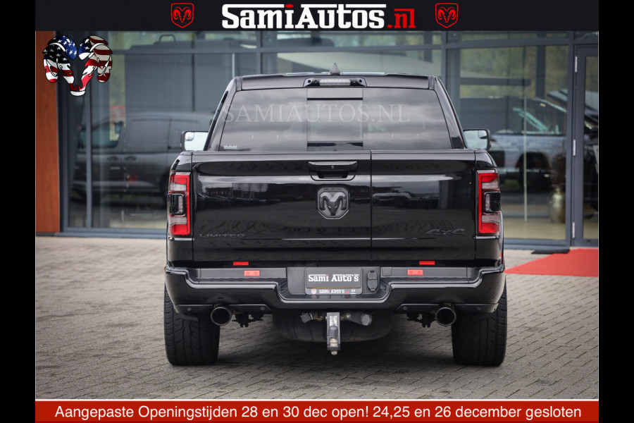 Dodge Ram 1500 LIMITED NIGHT | FEUL WHEELS | BOM VOL | 5.7 V8 4x4 | TOP STAAT | DUBBELE CABINE | MWK | XB9 | HUD | Deze RAM is momenteel in gebruik door ons. Gelieve ons te informeren indien u de pick-up wenst te bezichtigen.