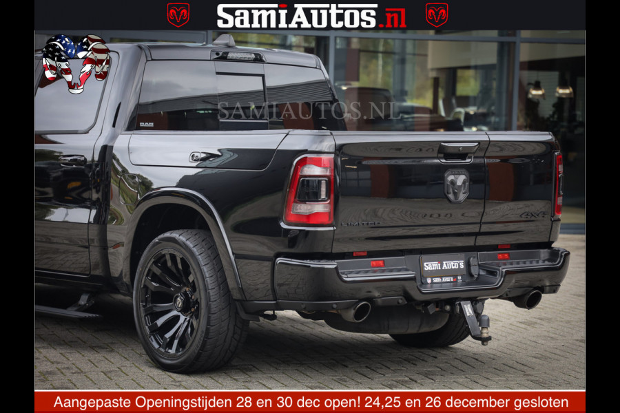 Dodge Ram 1500 LIMITED NIGHT | FEUL WHEELS | BOM VOL | 5.7 V8 4x4 | TOP STAAT | DUBBELE CABINE | MWK | XB9 | HUD | Deze RAM is momenteel in gebruik door ons. Gelieve ons te informeren indien u de pick-up wenst te bezichtigen.