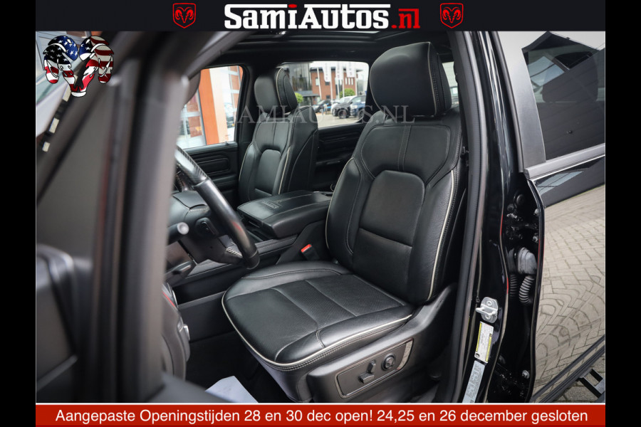 Dodge Ram 1500 LIMITED NIGHT | FEUL WHEELS | BOM VOL | 5.7 V8 4x4 | TOP STAAT | DUBBELE CABINE | MWK | XB9 | HUD | Deze RAM is momenteel in gebruik door ons. Gelieve ons te informeren indien u de pick-up wenst te bezichtigen.