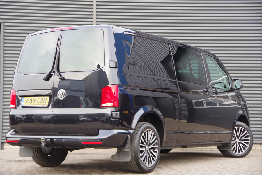 Volkswagen Transporter 2.0 TDI L2 150PK AUT. DC-5P, LED, 2X SCHUIFDEUR, TREKHAAK, NAVI, CRUISE, LEDER STUUR, PARKEERSENSOREN, MISTLAMPEN, DUBBELE CABIN
