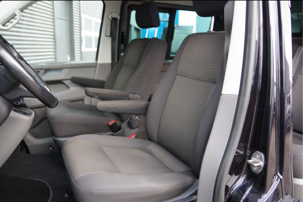 Volkswagen Transporter 2.0 TDI L2 150PK AUT. DC-5P, LED, 2X SCHUIFDEUR, TREKHAAK, NAVI, CRUISE, LEDER STUUR, PARKEERSENSOREN, MISTLAMPEN, DUBBELE CABIN