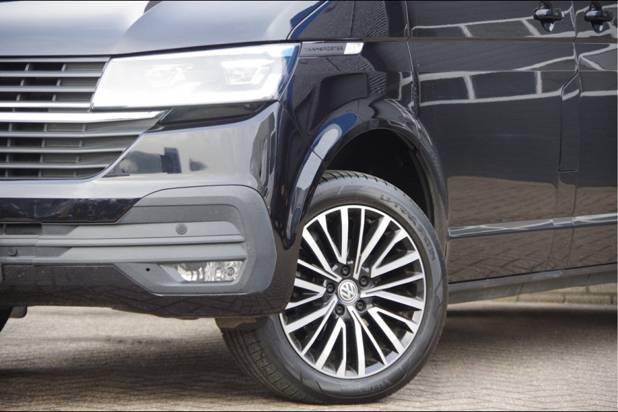 Volkswagen Transporter 2.0 TDI L2 150PK AUT. DC-5P, LED, 2X SCHUIFDEUR, TREKHAAK, NAVI, CRUISE, LEDER STUUR, PARKEERSENSOREN, MISTLAMPEN, DUBBELE CABIN