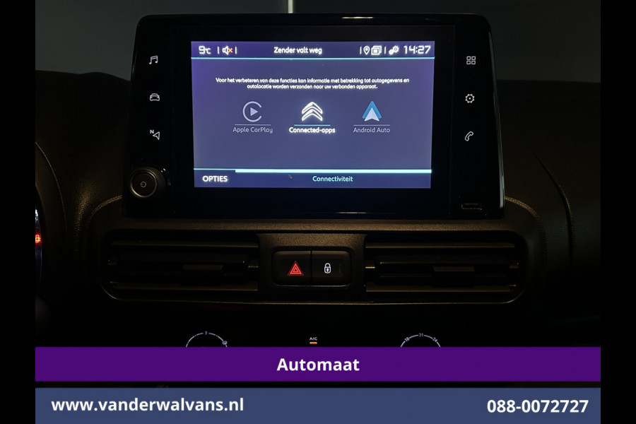Citroën Berlingo 1.5 BlueHDI 130pk Automaat L1H1 Euro6 Airco | 2x Zijdeur | Navigatie | Camera | Apple Carplay Android Auto, Cruisecontrol, Parkeersensoren