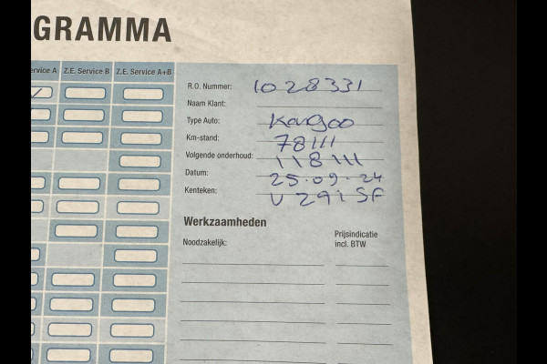 Renault Kangoo Z.E. Dealeronderhouden Airco Cruise control Navigatie Radio/CD Parkeersensoren achter Dubbeldeurs