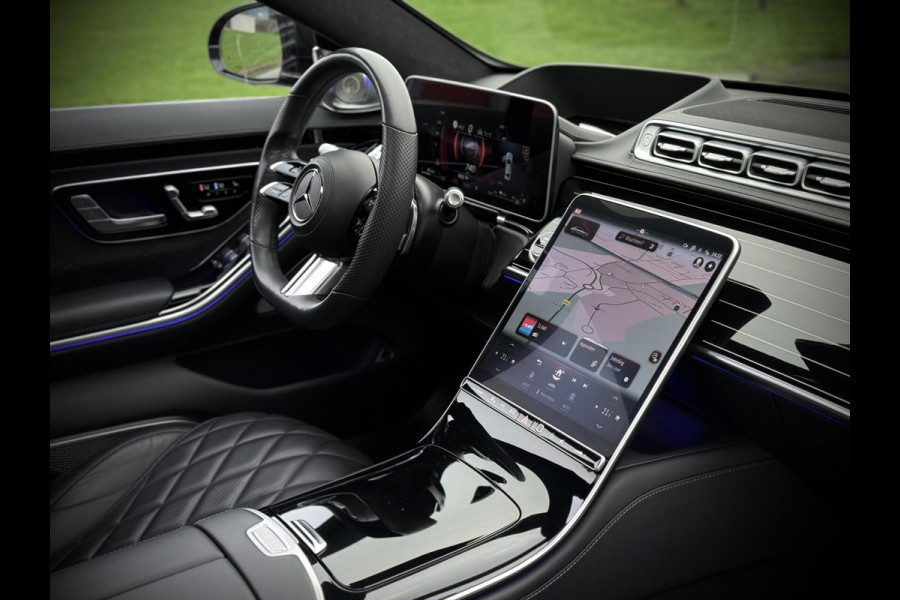 Mercedes-Benz S-Klasse 580 e AMG Panoramadak|4D Burmester®|Softclose|Head-Up|Achterasbesturing|Luxe leder|Stuur verw.|Stoel vent.
