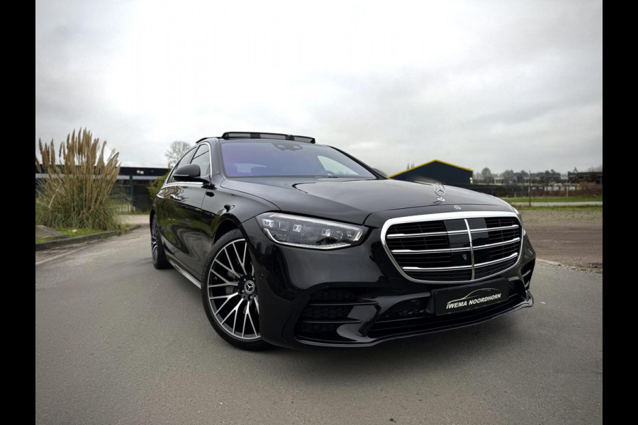 Mercedes-Benz S-Klasse 580 e AMG Panoramadak|4D Burmester®|Softclose|Head-Up|Achterasbesturing|Luxe leder|Stuur verw.|Stoel vent.