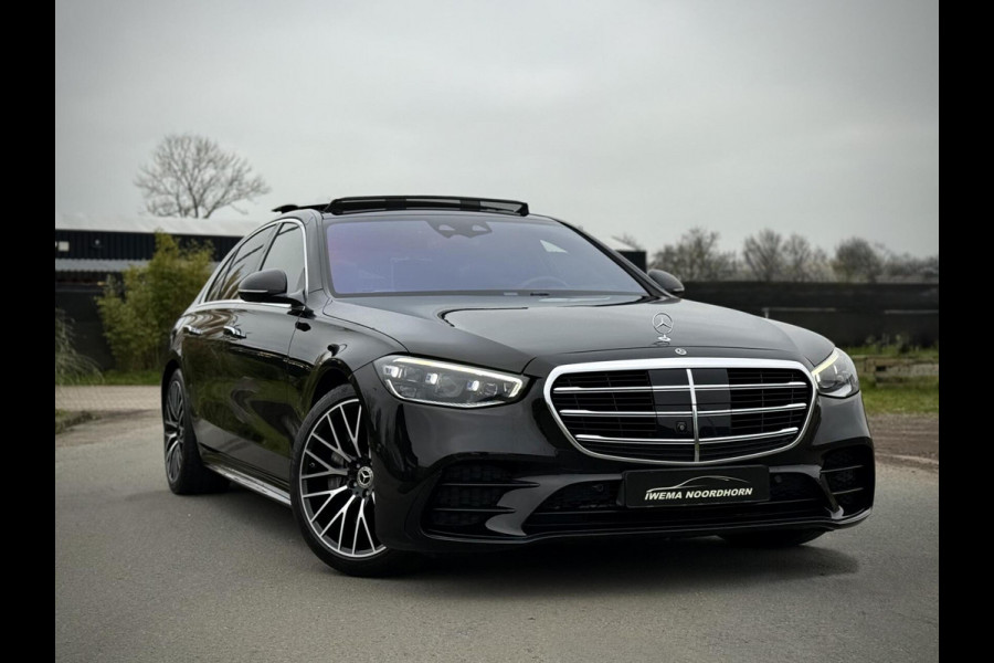 Mercedes-Benz S-Klasse 580 e AMG Panoramadak|4D Burmester®|Softclose|Head-Up|Achterasbesturing|Luxe leder|Stuur verw.|Stoel vent.