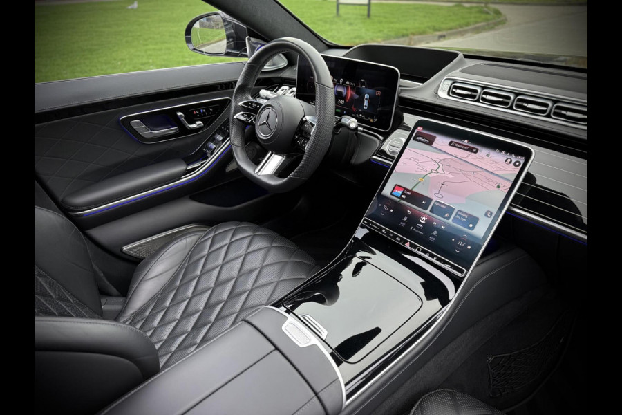 Mercedes-Benz S-Klasse 580 e AMG Panoramadak|4D Burmester®|Softclose|Head-Up|Achterasbesturing|Luxe leder|Stuur verw.|Stoel vent.