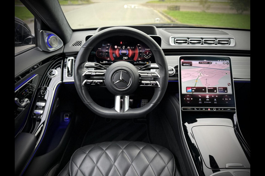 Mercedes-Benz S-Klasse 580 e AMG Panoramadak|4D Burmester®|Softclose|Head-Up|Achterasbesturing|Luxe leder|Stuur verw.|Stoel vent.