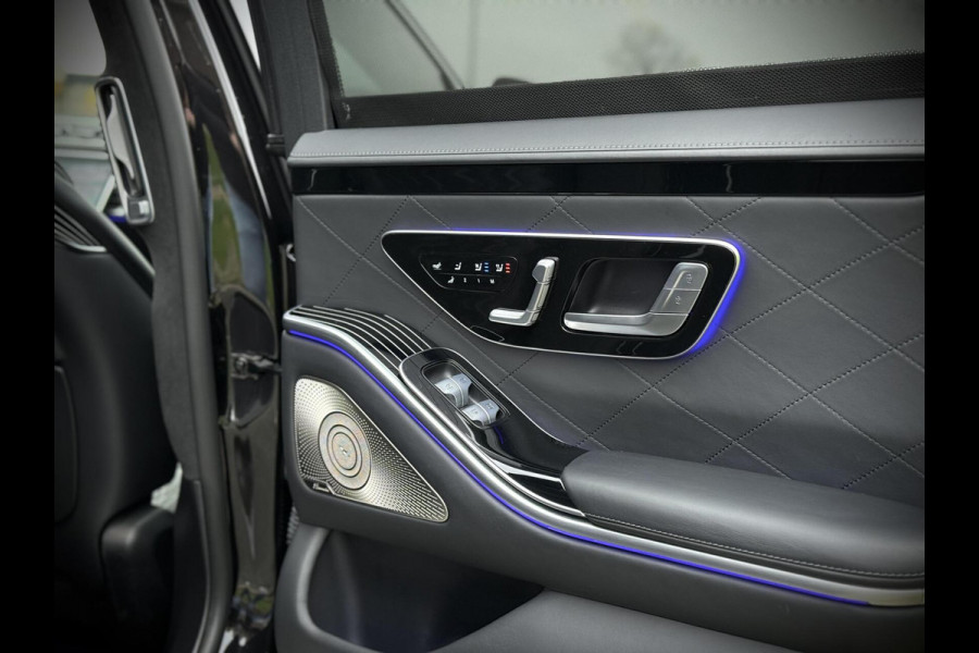 Mercedes-Benz S-Klasse 580 e AMG Panoramadak|4D Burmester®|Softclose|Head-Up|Achterasbesturing|Luxe leder|Stuur verw.|Stoel vent.