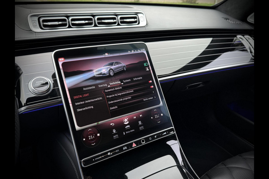 Mercedes-Benz S-Klasse 580 e AMG Panoramadak|4D Burmester®|Softclose|Head-Up|Achterasbesturing|Luxe leder|Stuur verw.|Stoel vent.