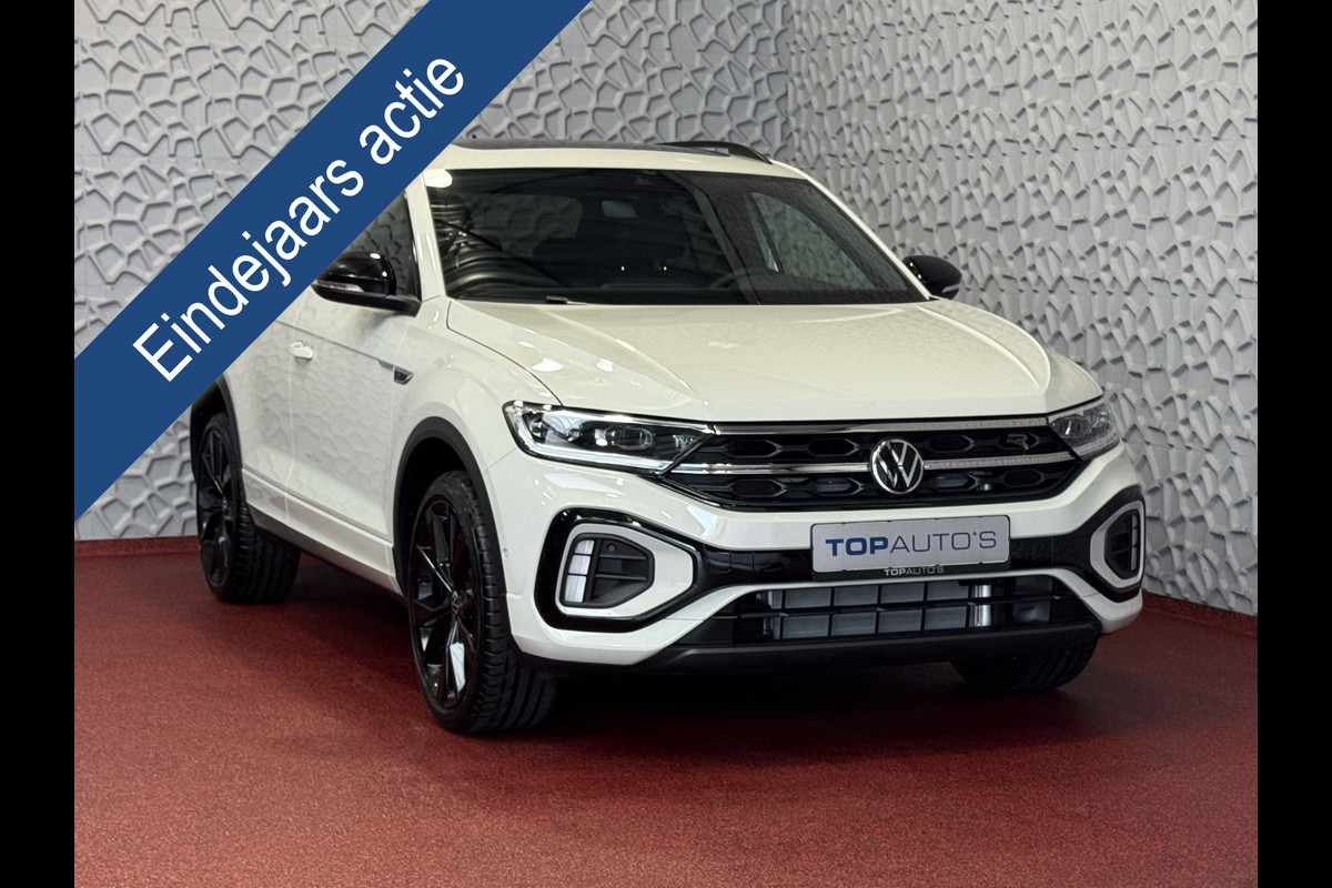 Volkswagen T-Roc 1.5 TSI 150PK R-LINE PANORAMA ✅ NIEUWE AUTO ✅ BLACKLINE EVO IQ LIGHT ALCANTARA ELEK.KLEP CARPLAY STOEL/STUUR VERW. 19"LMV VIR.CO 06/2025 SCHUIFDAK "Volkswagen rijden begint bij Topautos.nl – 75 topmodellen direct op voorraad!"