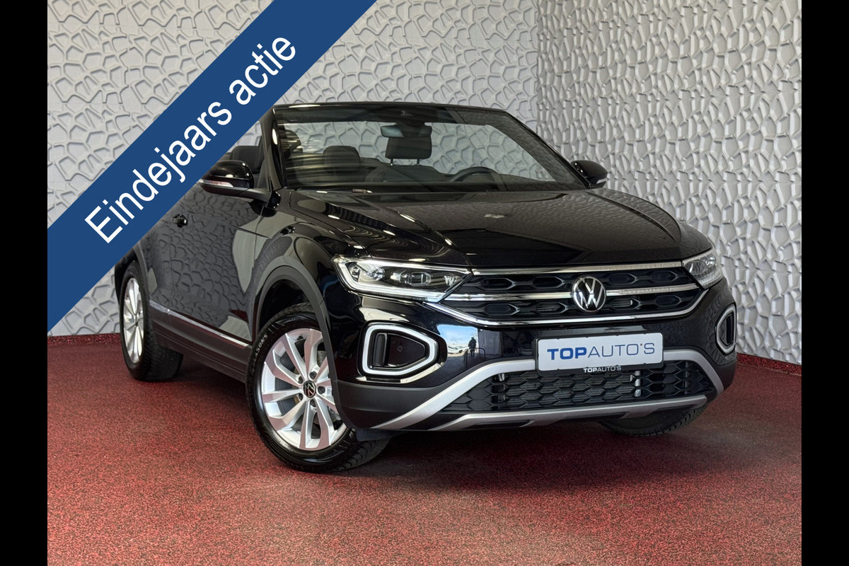 Volkswagen T-Roc Cabrio TSI VIR.COCKPIT CARPLAY NAVI IQ.LED STOEL/STUUR.VERW DAB ADAP.CRUISE 05/2024 "Volkswagen rijden begint bij Topautos.nl – 75 topmodellen direct op voorraad!"