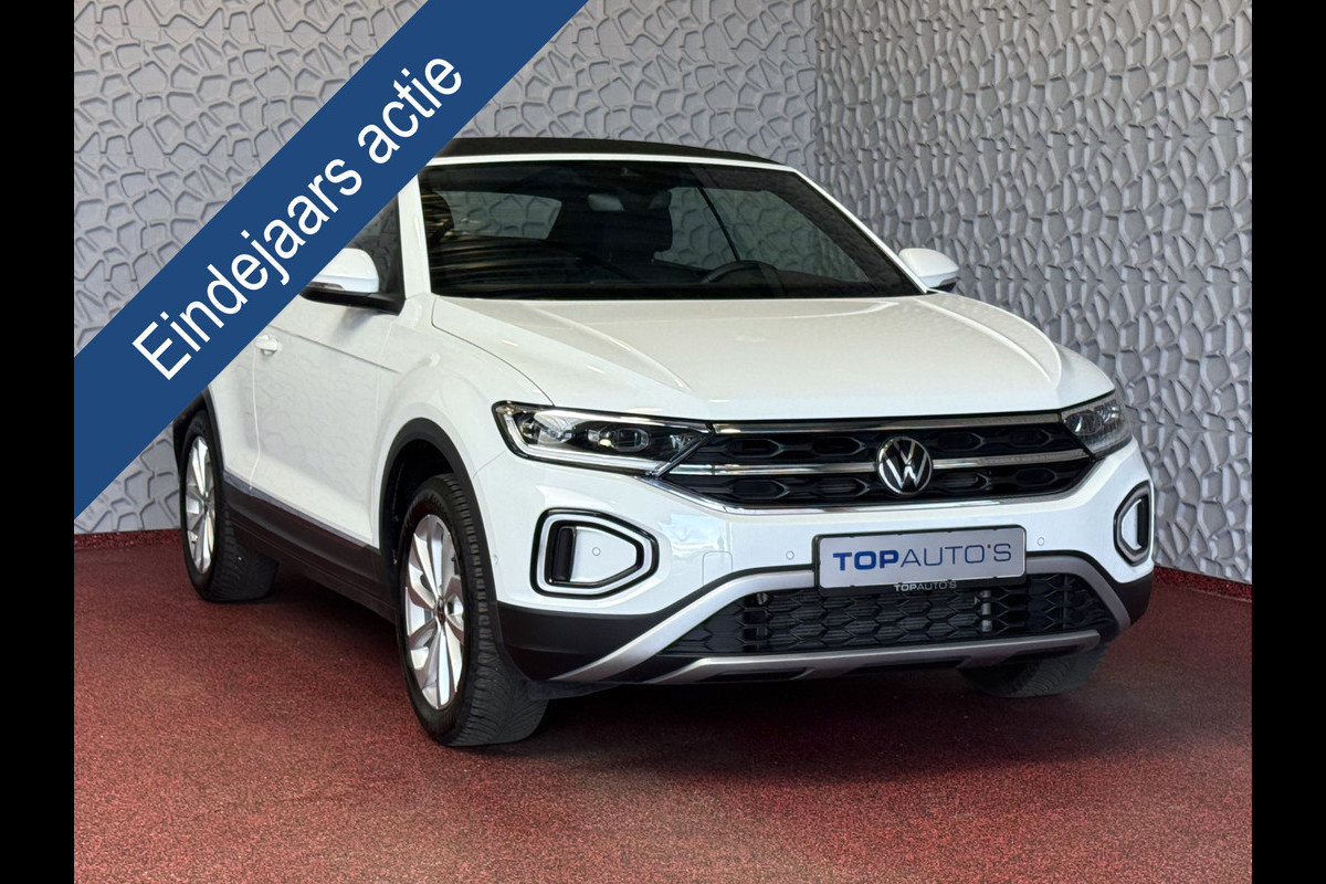 Volkswagen T-Roc Cabrio TSI VIR.COCKPIT CARPLAY NAVI IQ.LED STOEL/STUUR.VERW DAB ADAP.CRUISE 05/2024 "Volkswagen rijden begint bij Topautos.nl – 75 topmodellen direct op voorraad!