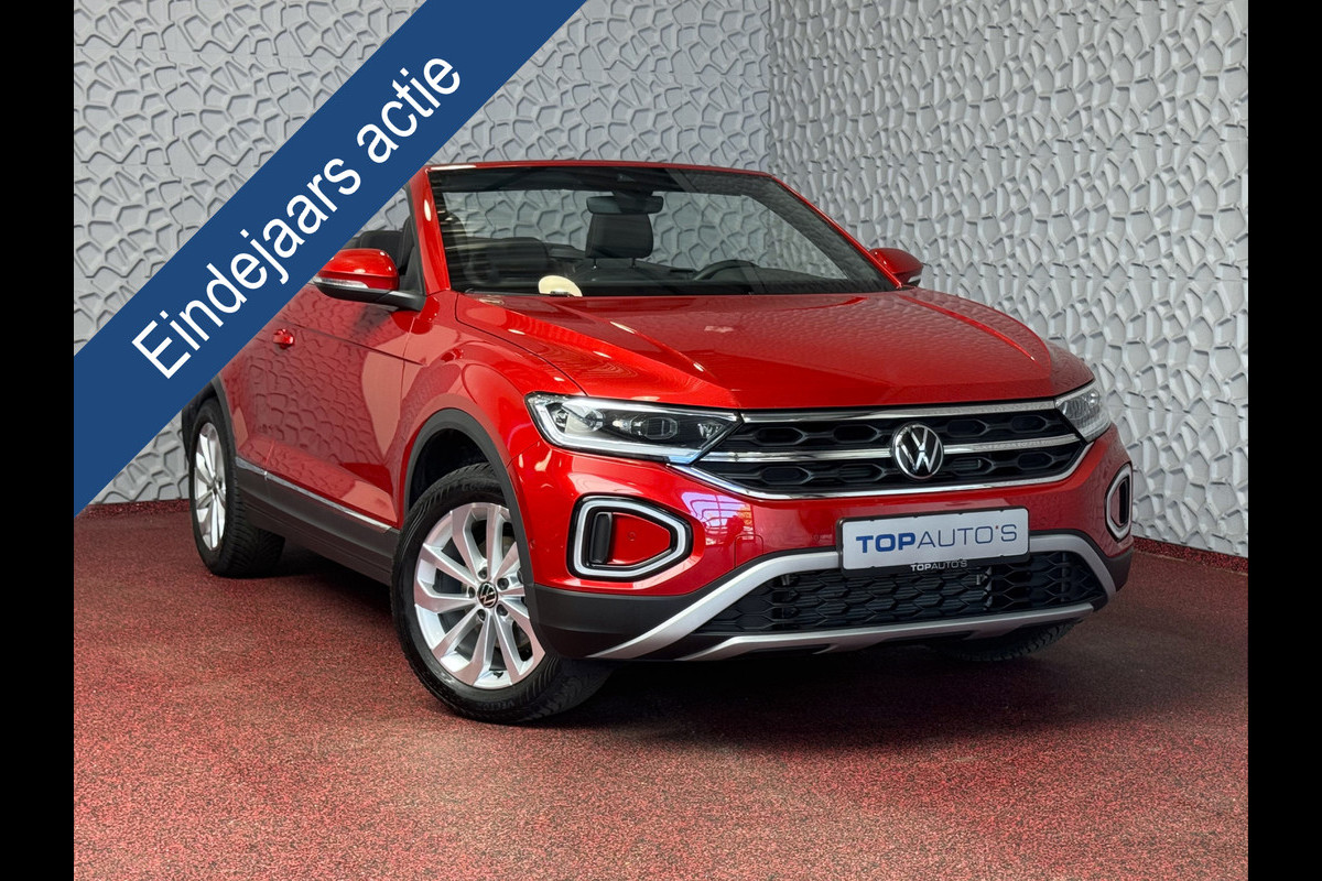 Volkswagen T-Roc Cabrio TSI VIR.COCKPIT CARPLAY NAVI IQ.LED STOEL/STUUR.VERW DAB ADAP.CRUISE 05/2024 "Volkswagen rijden begint bij Topautos.nl – 75 topmodellen direct op voorraad!"
