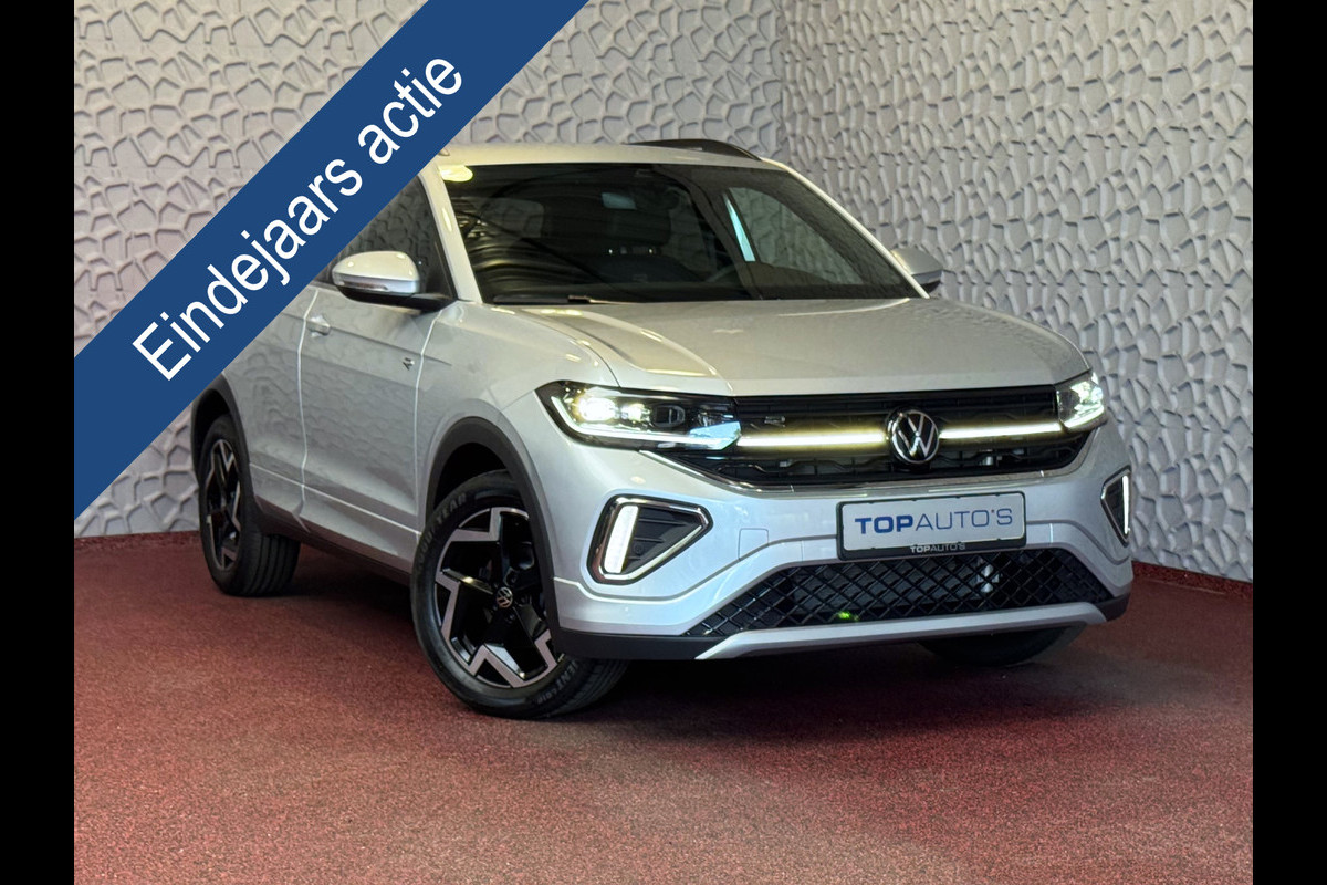Volkswagen T-Cross ✅ NIEUWE AUTO ✅ TSI 115PK R-LINE EDITION KEYLESS TREKHAAK LED IQ CAMERA STOELVERW ✅2025✅ "Volkswagen rijden begint bij Topautos.nl – 75 topmodellen direct op voorraad!"
