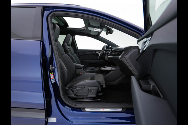 Audi Q4 e-tron 40 S-Line Competition Launch edition 77 kWh [ 3-Fase ] {SOH-87%} (INCL-BTW) *HEAT-PUMP | PANO | LEATHER-FABRIC | MATRIX-LED | ADAPTIVE-CRUISE | HEATED-SPORTSEATS | AMBIENT-LIGHT | DIGI-COCKPIT | CAMERA | KEYLESS | NAVI-FULLMAP | ...