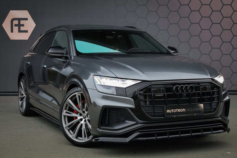 Audi Q8 60 TFSI e quattro Pro Line S Competition ADAPTIVE CRUISE | MASSAGE | STOELVERKOELING & VERWARMING | AERA PACK | STUURVERWARMING | DUBBEL GLAS | TREKHAAK | LEDER | SPORTSTOELEN |
