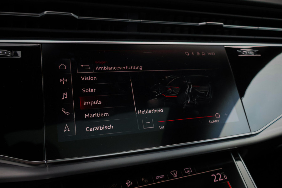 Audi Q8 60 TFSI e quattro Pro Line S Competition ADAPTIVE CRUISE | MASSAGE | STOELVERKOELING & VERWARMING | AERA PACK | STUURVERWARMING | DUBBEL GLAS | TREKHAAK | LEDER | SPORTSTOELEN |