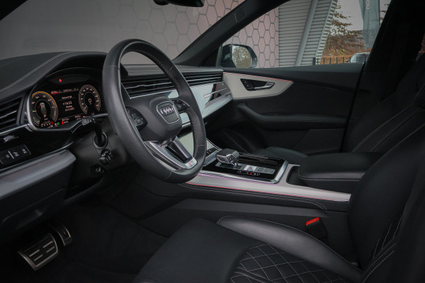 Audi Q8 60 TFSI e quattro Pro Line S Competition ADAPTIVE CRUISE | MASSAGE | STOELVERKOELING & VERWARMING | AERA PACK | STUURVERWARMING | DUBBEL GLAS | TREKHAAK | LEDER | SPORTSTOELEN |
