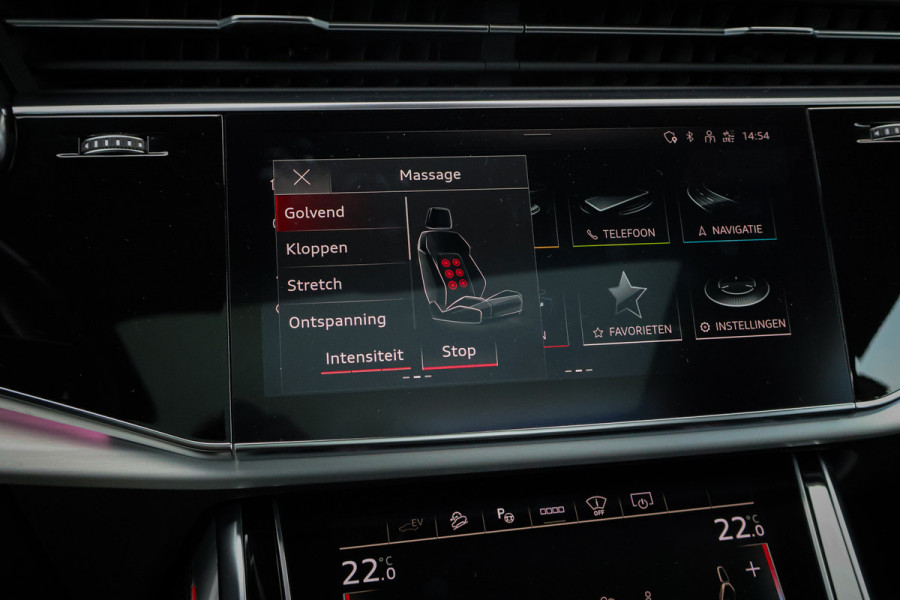 Audi Q8 60 TFSI e quattro Pro Line S Competition ADAPTIVE CRUISE | MASSAGE | STOELVERKOELING & VERWARMING | AERA PACK | STUURVERWARMING | DUBBEL GLAS | TREKHAAK | LEDER | SPORTSTOELEN |