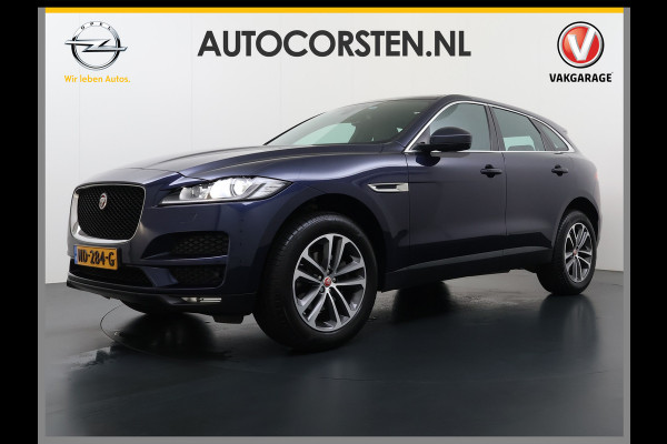 Jaguar F-Pace 2.0D AWD AUT-8 Portfolio Leer Pano-Dak Digitaal Dashboard Camera Meridian®-Audio Navi 4-Zone Ecc Android Auto Apple Carplay Pdc Stoel+Achterbankverwarming Elek.Stoelen+Memory Lmv 19" Bi-xenon Blind Spot Keyless Elek.Achterklep Origineel Nederlandse Auto Nieuwprijs  €87.786,- Zeer compleet!