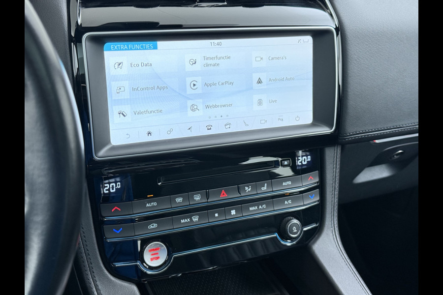 Jaguar F-Pace 2.0D AWD AUT-8 Portfolio Leer Pano-Dak Digitaal Dashboard Camera Meridian®-Audio Navi 4-Zone Ecc Android Auto Apple Carplay Pdc Stoel+Achterbankverwarming Elek.Stoelen+Memory Lmv 19" Bi-xenon Blind Spot Keyless Elek.Achterklep Origineel Nederlandse Auto Nieuwprijs  €87.786,- Zeer compleet!
