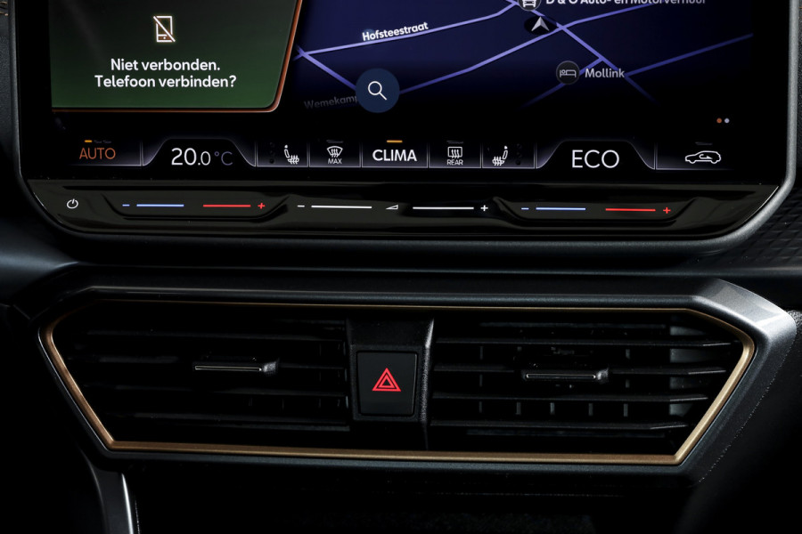 CUPRA Leon 1.5 TSI e-Hybrid 204 PK Performance | S/K-Panodak | Sennheiser | Dig. Cockpit | Adapt. Cruise | Stoel-+Stuurverw. | Elek. stoelen | Camera | NAV + App. Connect | ECC | Sennheiser | LM 18" | 2484