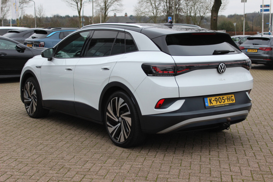 Volkswagen ID.4 First Max 77 kWh / SoH 91.2% / Full option! / Trekhaak / Panoramadak / Camera / Head-up / Keyless / 21'' / ACC / Dodehoek / Elektr. stoelen / Massage / Navigatie / Stuurverwarming