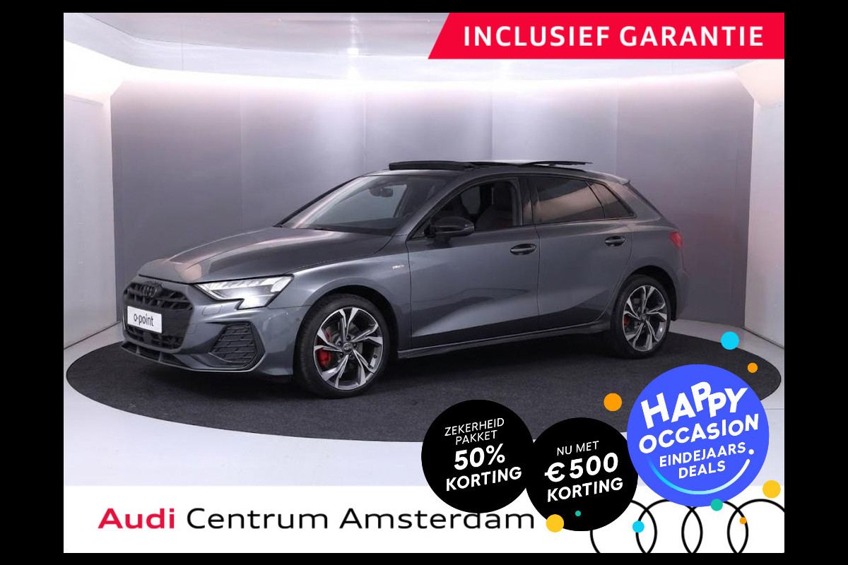 Audi A3 Sportback 45 TFSI e S edition Competition 272 pk SOH 100% S-tronic| Navigatie | Panoramadak | Private lease vanaf €798,- | Achteruitrijcamera | Adaptieve cruise control | Matrix LED koplampen |