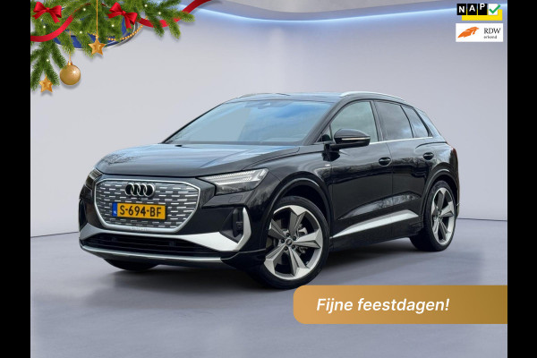 Audi Q4 e-tron 40 S 300 pk edition 77 kWh, SOH 92,5 %, 1 e eigenaar, 2 X S line, 21 ", Electrische trekhaak, NL auto met nap