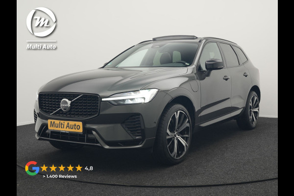 Volvo XC60 T6 Plug in Hybrid LONG RANGE AWD R-Design 350pk Dealer O.H. PHEV | Panodak | 360 Camera | Luxe Lederen Sportstoelen Memory & Ventilatie | 21" L.M | Google Maps | Keyless | Verwarmde Stoelen & Stuur | Virtual |  DAB |